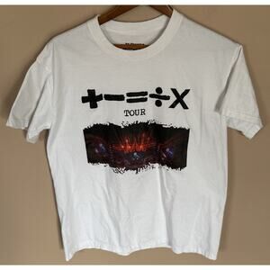 Ed Sheeran Mathematics World Tour T Shirt Size M Band Top White